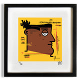 IABO - Banksy Sucks (Jean Michel Basquiat - Portrait) Yellow version