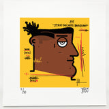 IABO - Banksy Sucks (Jean Michel Basquiat - Portrait) Yellow version