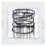 Blvckjep - Aureole d'Inchiostro #1 - Gesso, Spray 94 Montana e Inchiosto su Tela