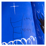 Blvckjep - Tavole della Buona Notte "Blu" - Spray e Marker Acrilico su Libro d’Epoca