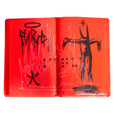 Blvckjep - Tavole della Buona Notte "Rosso" - Spray e Marker Acrilico su Libro d’Epoca