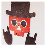 Carmine Luino - Teschio Rosso - Carta Ritagliata