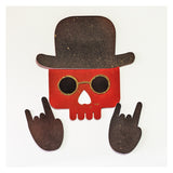 Carmine Luino - Teschio Rosso - Carta Ritagliata