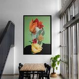 ETIMOINCERTO - SILENT FLOWER GREEN - STAMPA DIGITALE