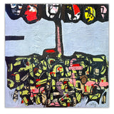 GERMAINE MULLER - ALBERO - TECNICA MISTA SU TELA