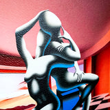 Mark Kostabi - Abbraccio senza tempo - Serigrafia