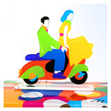 MARCO LODOLA - RIDING LOVE - SERIGRAFIA DA APPOGGIO IN PLEXIGLASS