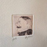 Franz Borghese - Profilo - Incisione Carta Magnani