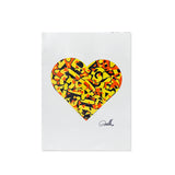MASSIMO SIRELLI - COLORFUL LOVE CUORE ALGIDA 80 - COLLAGE SU CARTA