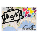 Massimo Sirelli - Mappa - Tecnica Mista su Cartina Stradale