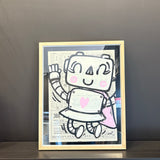 MASSIMO SIRELLI - ROBOT LOVE GIAPPONE 2 - ACRILICO SU QUOTIDIANO