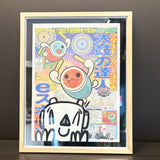 MASSIMO SIRELLI - ROBOT LOVE GIAPPONE (CAPODANNO) - ACRILICO SU QUOTIDIANO