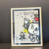 MASSIMO SIRELLI - ROBOT LOVE GIAPPONE (ONE PIECE) - ACRILICO SU QUOTIDIANO