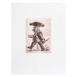 Franz Borghese - Ufficiale Napoleonico - Acquaforte su Carta Magnani