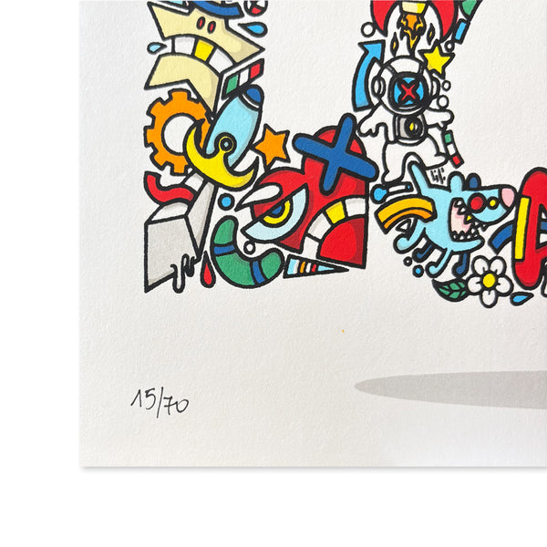 Aleandro Roncarà - 1000 modi per dirti amore - Serigrafia su cartoncino