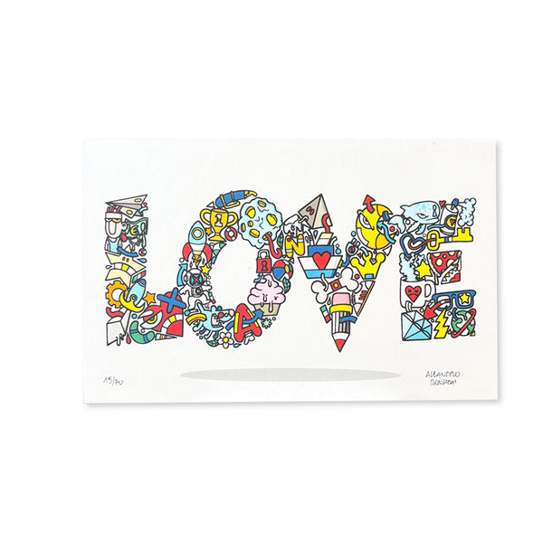 Aleandro Roncarà - 1000 modi per dirti amore - Serigrafia su cartoncino