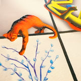 Mark Kostabi - Feline Dreams - Serigrafia UV