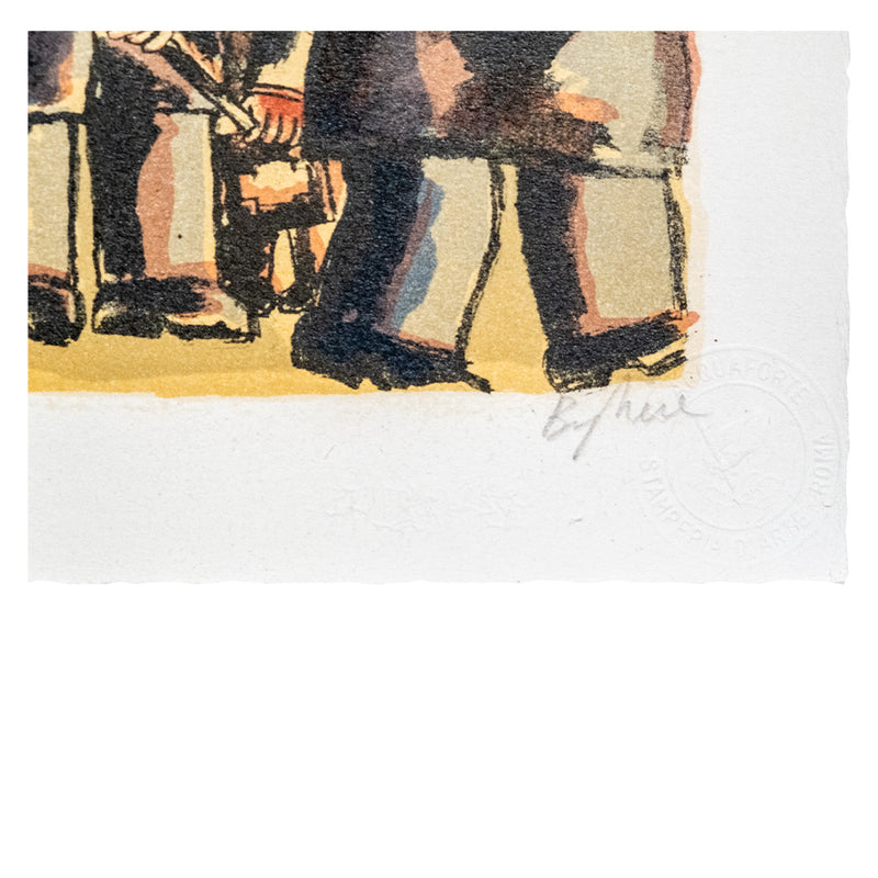 Franz Borghese - Il Duello - Litografia a Colori