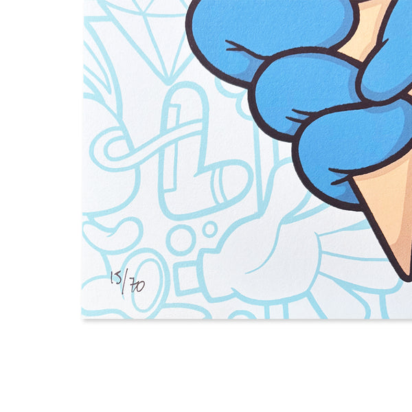 Aleandro Roncarà - Freeze Love -  Serigrafia su cartoncino