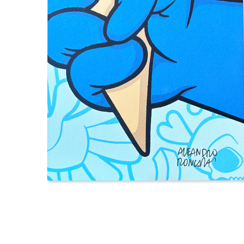 Aleandro Roncarà - Freeze Love -  Serigrafia su cartoncino