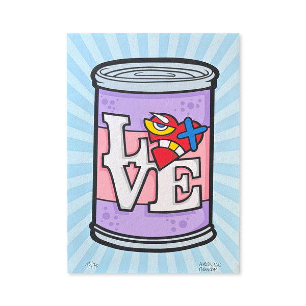 Aleandro Roncarà - Un chilo d'amore - Serigrafia su cartoncino