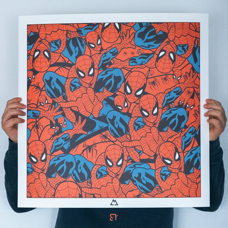 Luigi Massa - Spiderman Paper - Opera Digitale su Carta Cotone