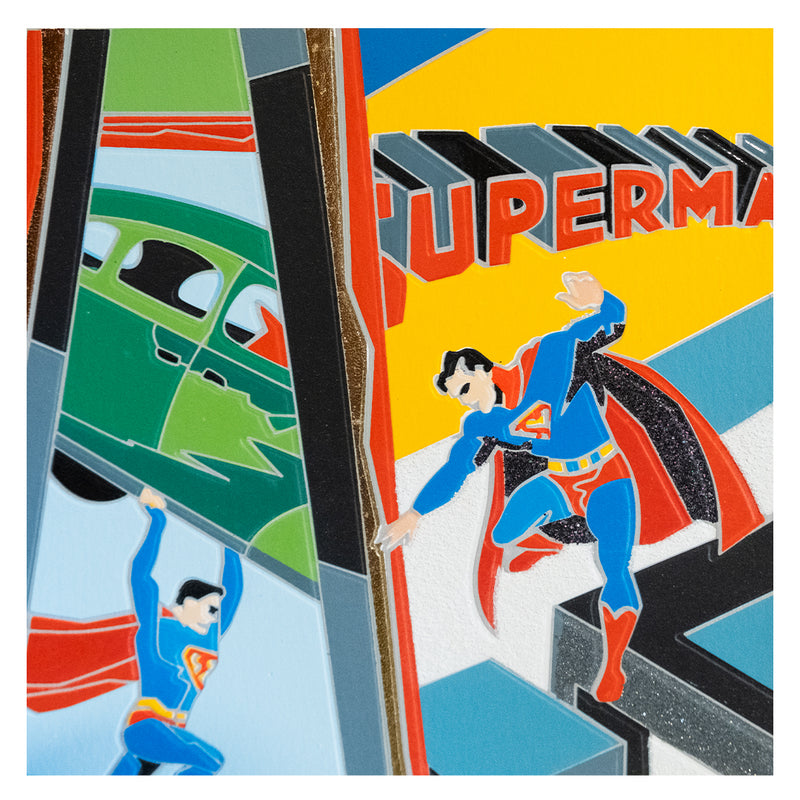 Ugo Nespolo - SuperMan - Serigrafia