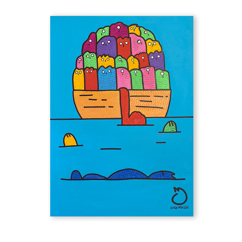 LUIGI MASSA - Pane e Coraggio - ACRILICO SU TELA