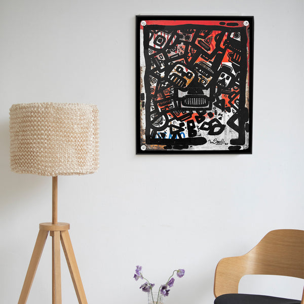 MASSIMO SIRELLI - ROBOT DOODLEBOT - MIXED MEDIA SU LAMIERA