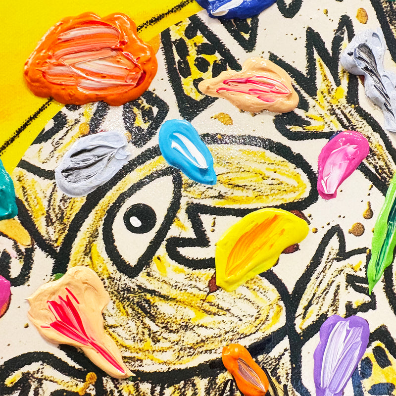 Bruno Donzelli - Tavolozza Dubuffet - Tecnica mista su tela