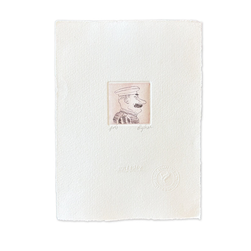 Franz Borghese - Militare - Incisione Carta Magnani