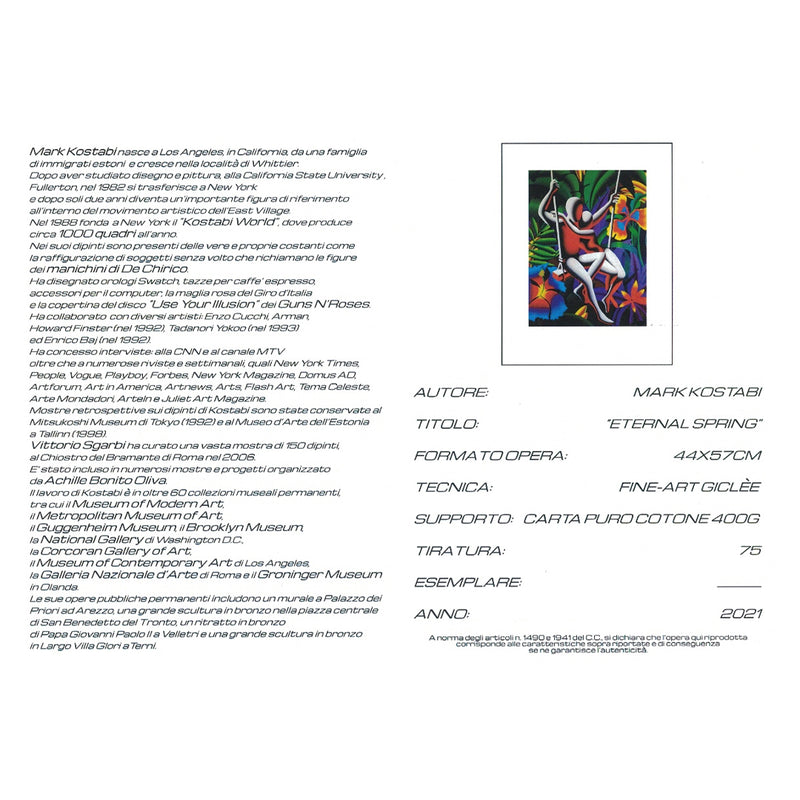 Mark Kostabi - Eternal Spring - Fine-Art Giclèe